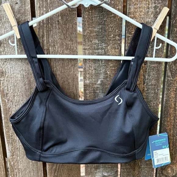 Brooks Moving Comfort Fiona Sports Bra NWT In Black Sz 34C - Picture 6 of 13